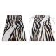MIRO 52002.807 washing carpet Zebra pattern anti-slip - cream / black