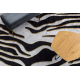 MIRO 52002.807 umývací koberec Zebra vzor protišmykový - krémová / čierna