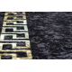 MIRO 51517.805 tapijt wasbaar Kader, grieks antislip - zwart / goud