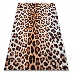 Tapis lavable MIRO 51568.804 Motif léopard antidérapant - crème / marron 