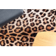 MIRO 51568.804 mazgāšanas paklājs Leoparda raksts pretslīdēšana - krēmkrāsas / brūna