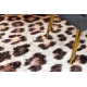 MIRO 51568.804 Waschteppich Leopardenmuster Anti-Rutsch - creme / braun