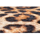 Килим, що миється MIRO 51568.804 Леопардовий візерунок нековзкий - кремовий / коричневий