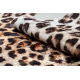 MIRO 51568.804 mazgāšanas paklājs Leoparda raksts pretslīdēšana - krēmkrāsas / brūna