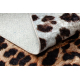 MIRO 51568.804 Waschteppich Leopardenmuster Anti-Rutsch - creme / braun