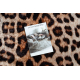 MIRO 51568.804 washing carpet Leopard pattern anti-slip - cream / brown 