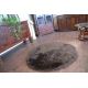 Kilimas LOVE šiurkštus Apskritas kilimas dizainas 93600 juoda-rudas