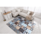 Tappeto lavabile MIRO 51913.802 Patchwork antiscivolo - blu / marrone 