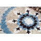 MIRO 51913.802 tapijt wasbaar Lapwerk antislip - blauw / bruin 