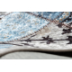 Dywan do prania MIRO 51913.802 Patchwork antypoślizgowy - niebieski / brązowy