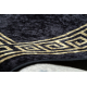MIRO 52071.803 umývací koberec Rám, grécky protišmykový - čierna / zlato