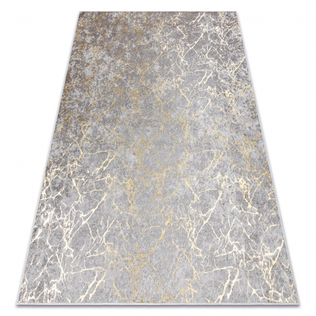 Tapis lavable MIRO 11111.2107 Marbre, glamour antidérapant - gris clair / or