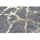 MIRO 11111.2107 umývací koberec Mramor, glamour protišmykový - svetlo šedá / zlato