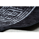 MIRO 51223.807 tæppe skal vaskes Marmor, græsk skridsikker - sort / hvid