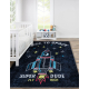 JUNIOR 52069.801 washing carpet Space, rocket for children anti-slip - black
