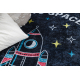 JUNIOR 52069.801 umývací koberec Vesmír, raketa pre deti protišmykový - čierna