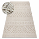 Carpet JERSEY 19234 beige - Rhombuses, structural, loop BOHO 