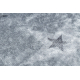 Alfombra lavable JUNIOR 51798.804 Estrellas para niños antideslizante - gris