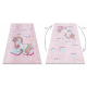 JUNIOR 51855.804 mycí kobereček Jednorožec, mraky pro děti protiskluz - růžový