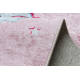Alfombra lavable JUNIOR 51855.804 Unicornio, nubes para niños antideslizante - rosado