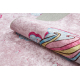 JUNIOR 51855.804 pestav vaip Ükssarvik, pilved lastele libisemisvastane - roosa