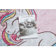 JUNIOR 51855.804 mycí kobereček Jednorožec, mraky pro děti protiskluz - růžový