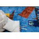 Alfombra lavable JUNIOR 51827.803 Excavador en especie para niños antideslizante - azul