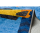 JUNIOR 51827.803 tapijt wasbaar Vrachtwagen, graafmachine voor kinderen antislip - blauw