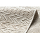 Kilimas JERSEY 19243 smėlio spalvos - Ševronas, konstrukciniai, kilpiniai BOHO