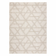 Teppich JERSEY 19241 beige - Rauten, geometrisch, Struktur, Schleife BOHO