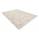 килим JERSEY 19241 бежов - диаманти, геометричен структурен, контур BOHO