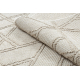 Kilimas JERSEY 19241 smėlio spalvos - Rombai, geometrinis konstrukciniai, kilpiniai BOHO
