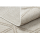 Kilimas JERSEY 19241 smėlio spalvos - Rombai, geometrinis konstrukciniai, kilpiniai BOHO