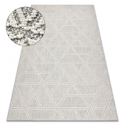 Carpet JERSEY 19241 grey - Rhombuses, geometric structural, loop BOHO 