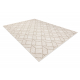 Teppich JERSEY 19231 beige - Geometrisch, Struktur, Schleife BOHO