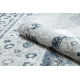 Moderní koberec DUKE 51542 krémová / modrá - Růžice vintage, strukturovaný, velmi jemný, třásně