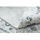 Modern carpet DUKE 51542 cream / blue - Rosette vintage structured, very soft, fringes