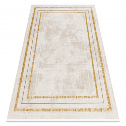 Moderns paklājs DUKE 51523 krēms / zelts - Rāmis, strukturēts, ļoti mīksts, bārkstis
