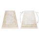 Модерен килим DUKE 51523 кремав / злато - Рамка, структурирана, много мека, ресни
