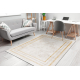 Moderní koberec DUKE 51523 krémová / zlatý - Rám, strukturovaný, velmi jemný, třásně