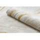 Moderne tæppe DUKE 51523 creme / guld - Ramme, struktureret, meget blød, frynser