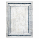 Modern carpet DUKE 51523 cream / blue - Frame, structured, very soft, fringes