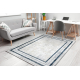 Modern carpet DUKE 51523 cream / blue - Frame, structured, very soft, fringes