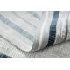 Moderne tæppe DUKE 51523 creme / blå - Ramme, struktureret, meget blød, frynser