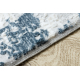 Modern carpet DUKE 51378 cream / blue - Concrete, stone structured, very soft, fringes