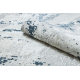 Modern tapijt DUKE 51378 crème / blauw - Beton, steen gestructureerd, zeer zacht, franjes