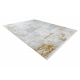 Modern szőnyeg DUKE 51378 krém / arany - Beton, kő strukturált, nagyon puha, rojtokkal