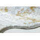 Moderne tæppe DUKE 51378 creme / guld - Beton, sten struktureret, meget blød, frynser