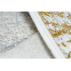 Modern carpet DUKE 51378 cream / gold - Concrete, stone structured, very soft, fringes