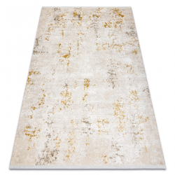 Modern carpet DUKE 51546 cream / gold - Vintage, structured, very soft, fringes